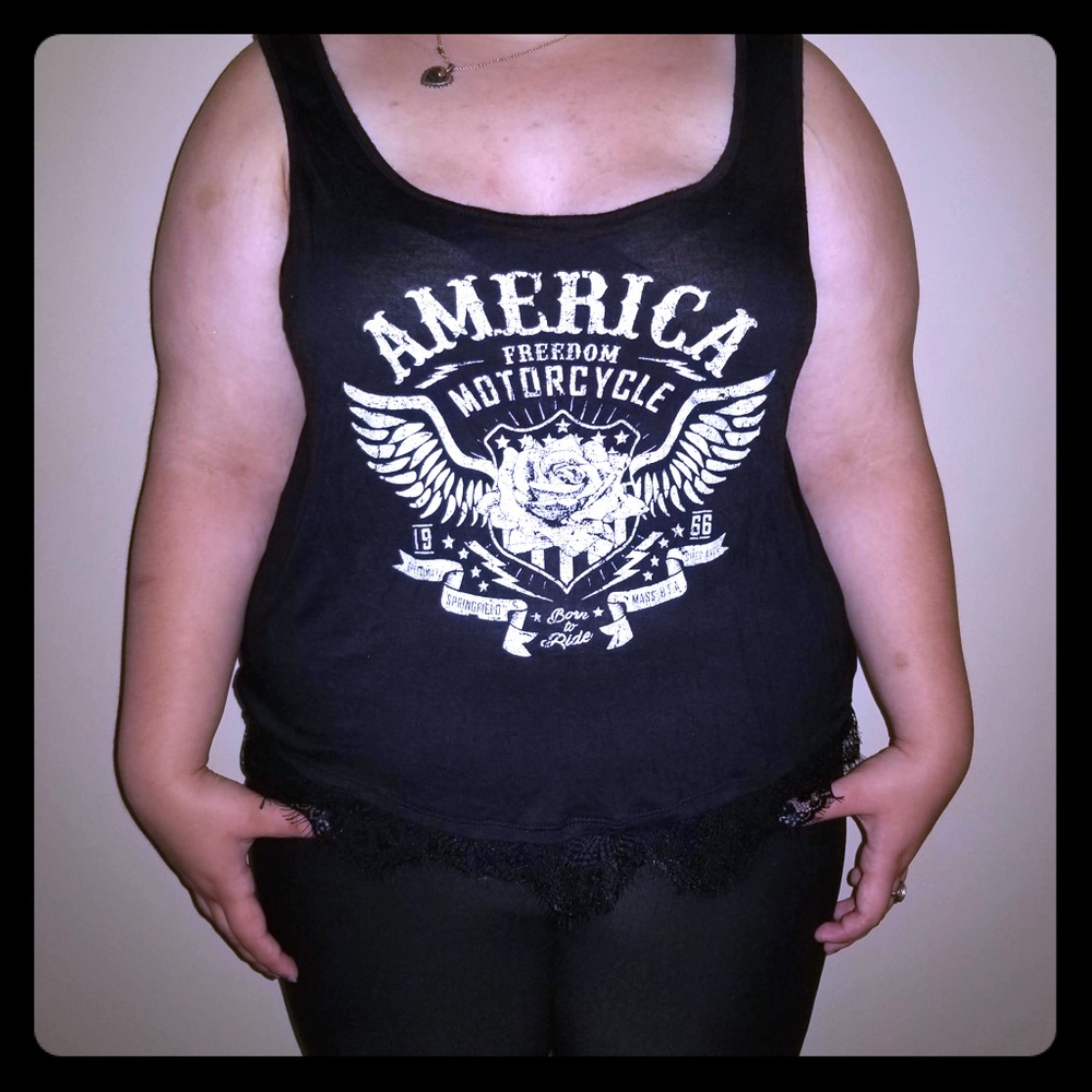 Black tank top